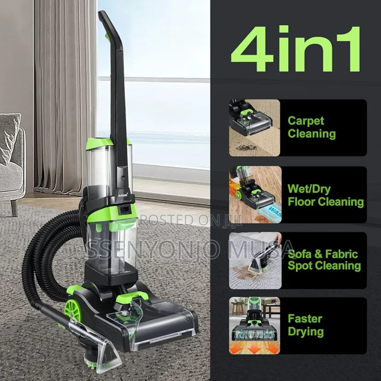 Boma Spot Cleaner Vacuum 800w – 3-in-1 Carpet Upholstery Cleaner