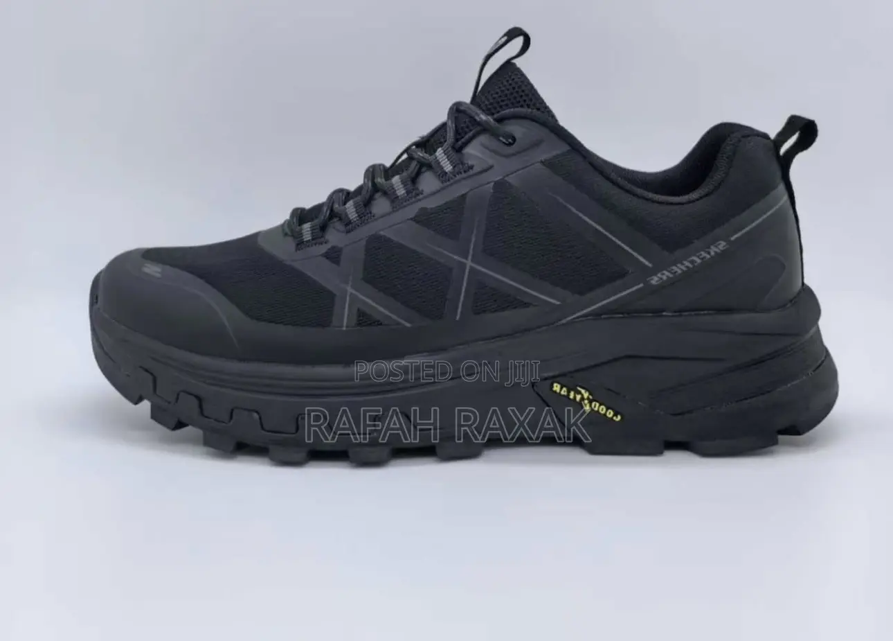 Men’S Black Skechers Monster Trail Running/Hiking Sneakers