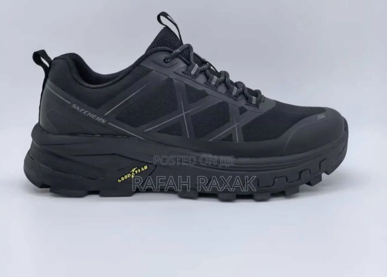 Men’S Black Skechers Monster Trail Running/Hiking Sneakers