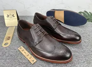 Original Men’S Dark Tan Renato Castello Oxford Leather Formal Shoes