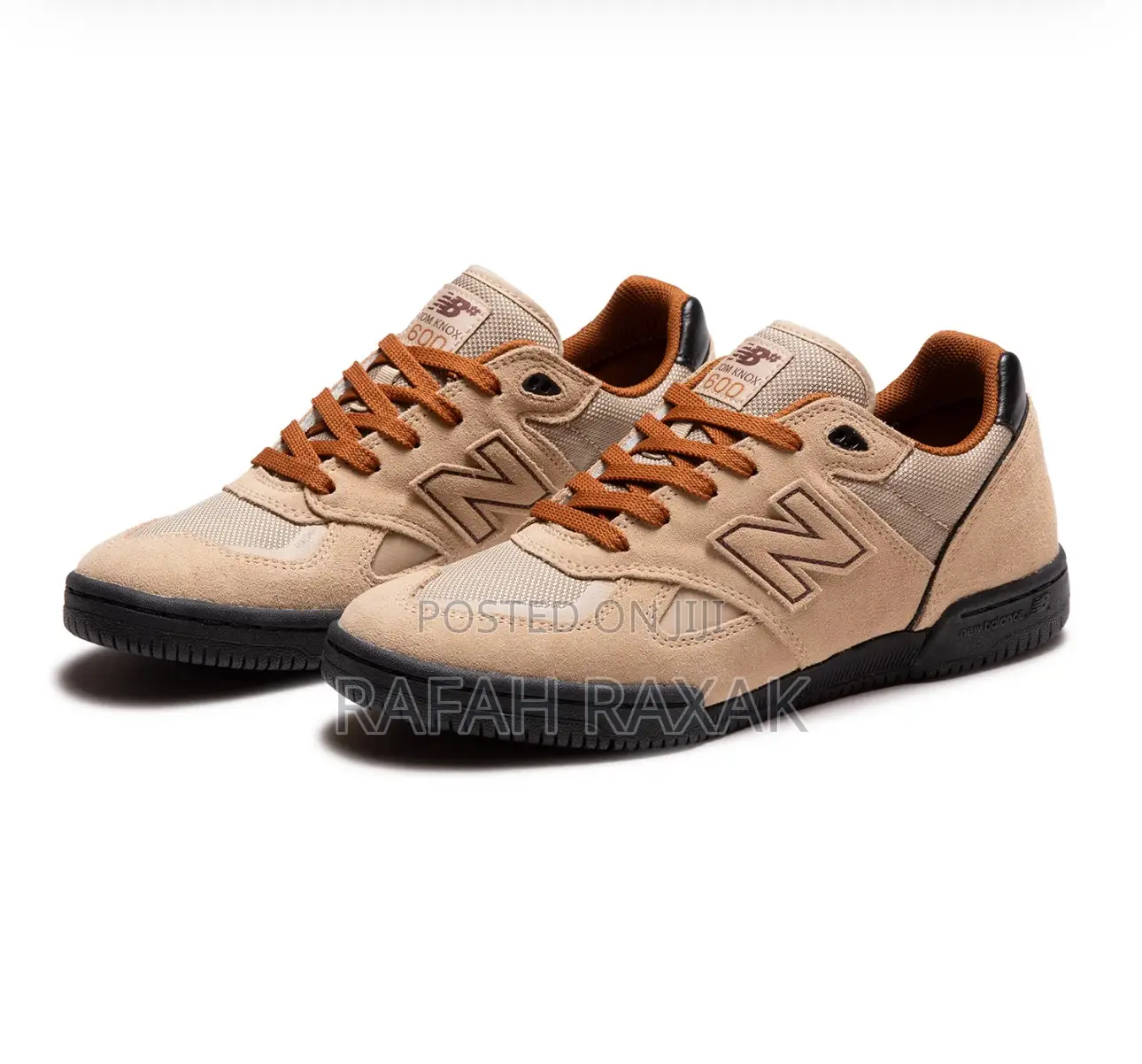 Original Men’S Beige/Black New Balance Numeric 600 Tom Knox Skate Shoe