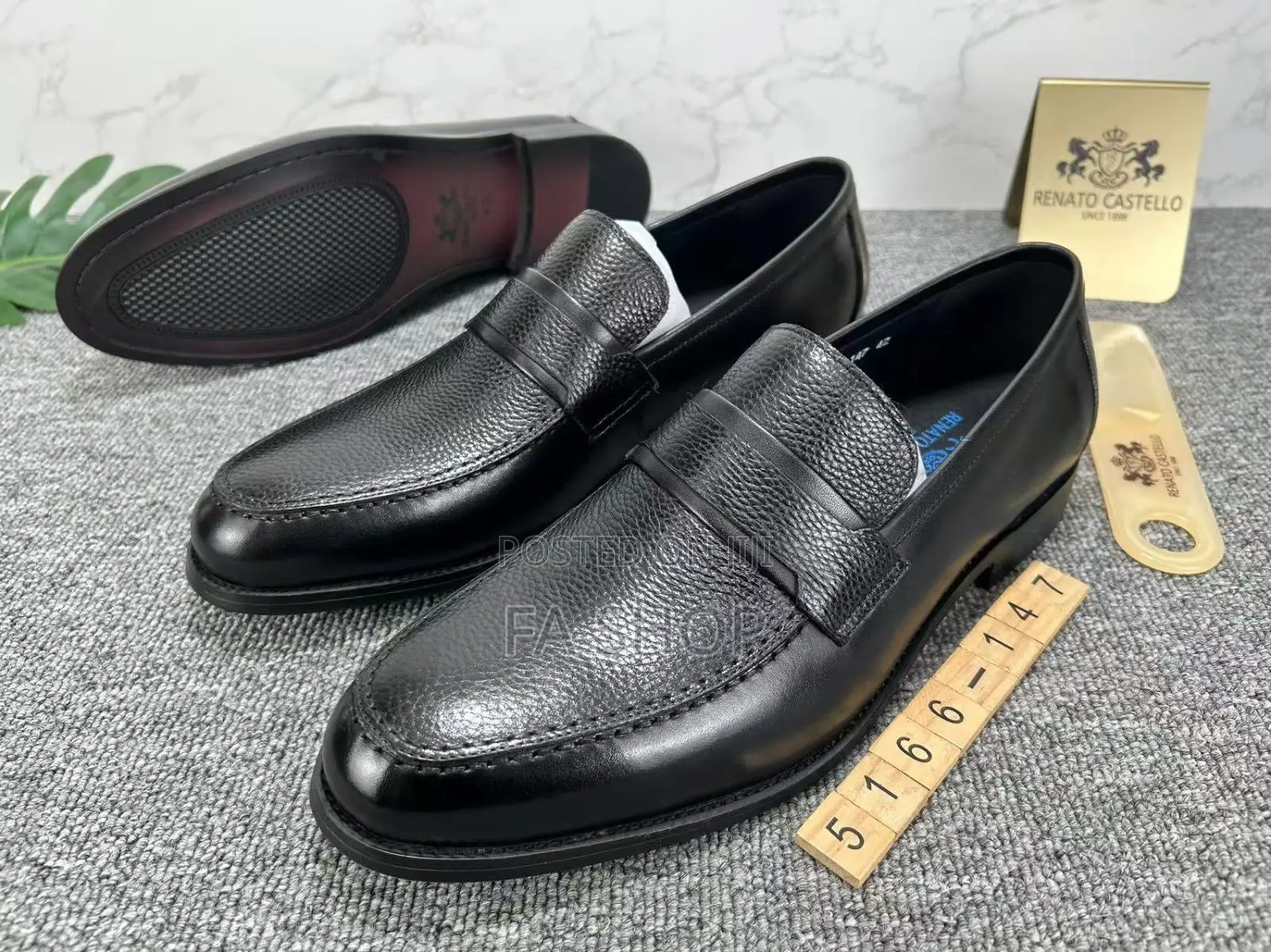 Men’S Original Leather Loafers – Classic Brown – Size 41–45