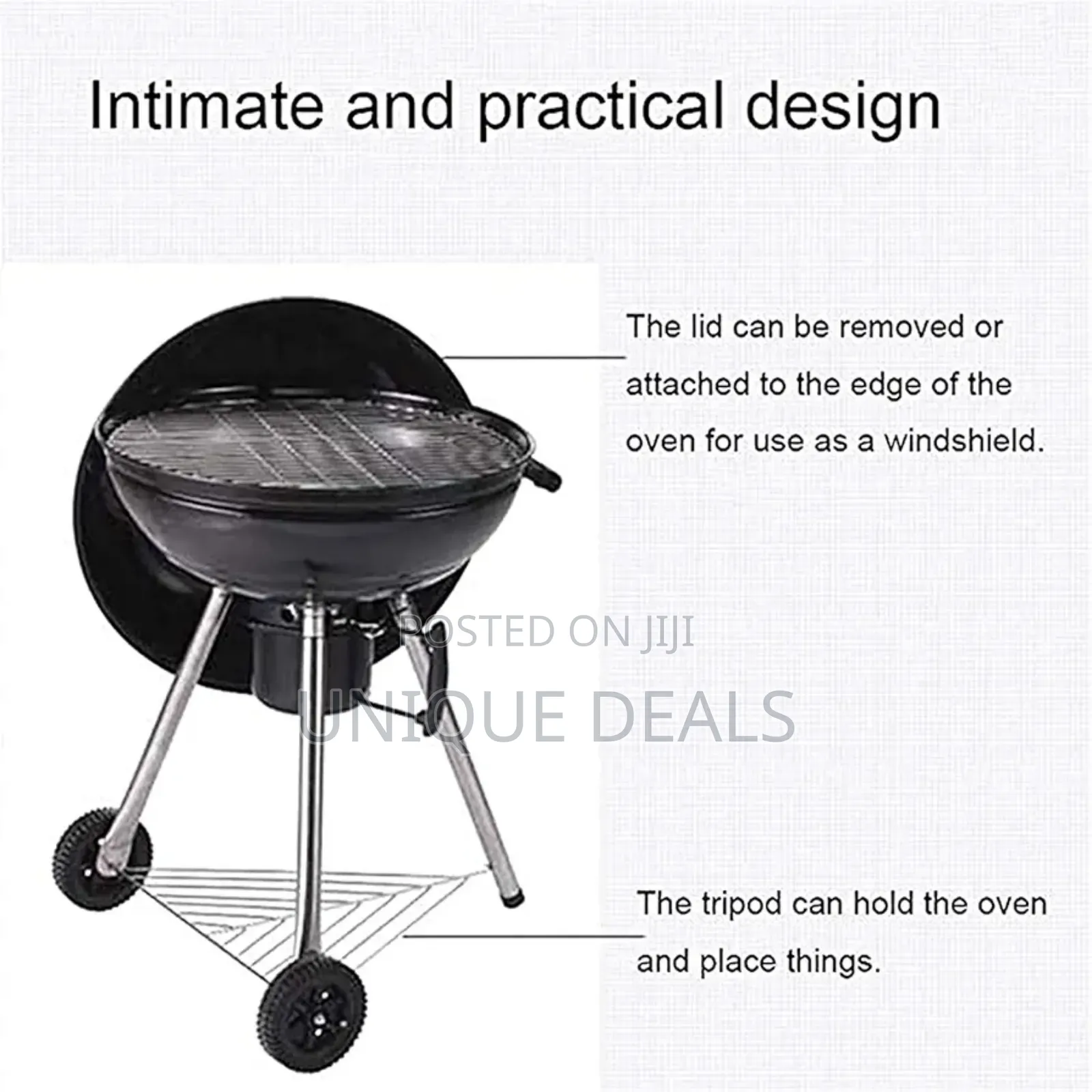 Round Barbecue Grill With Wheels