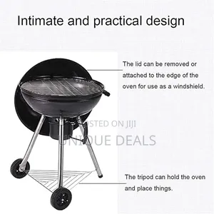 Round Barbecue Grill With Wheels