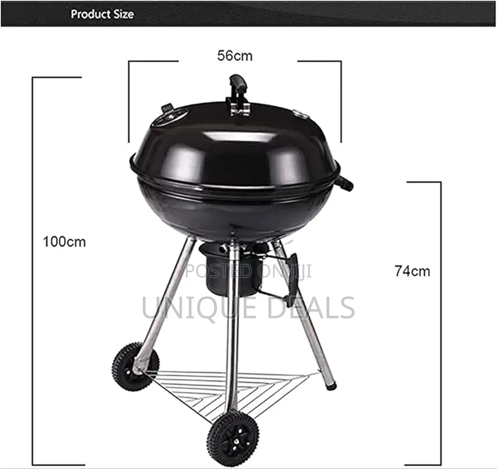 Round Barbecue Grill With Wheels