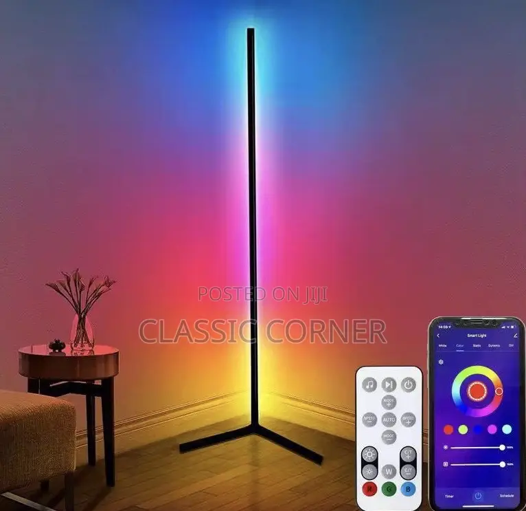 Smart Led RGB Corner Floor Lamp With Remote