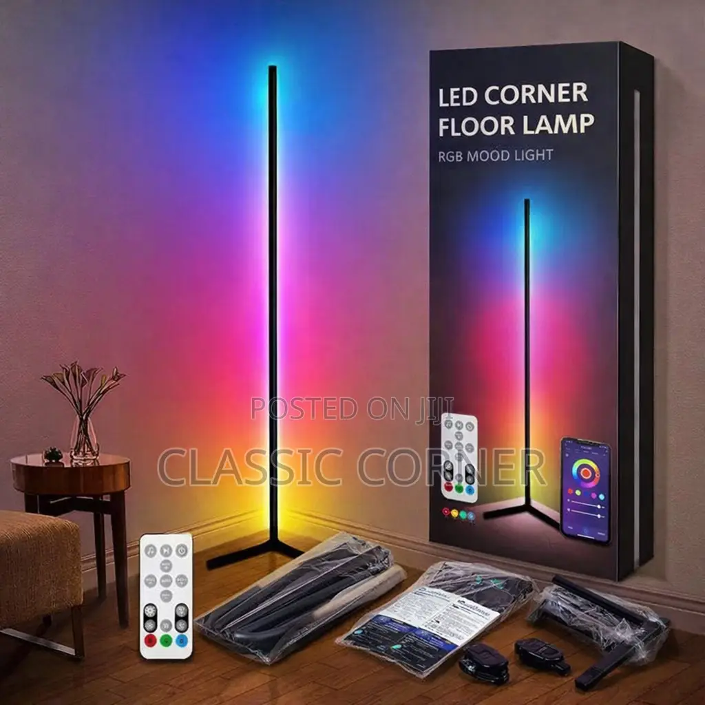 Smart Led RGB Corner Floor Lamp With Remote