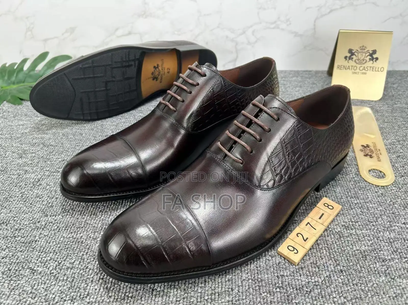 Men’S Genuine Leather Oxford Shoes – Brown (Luxury Design)