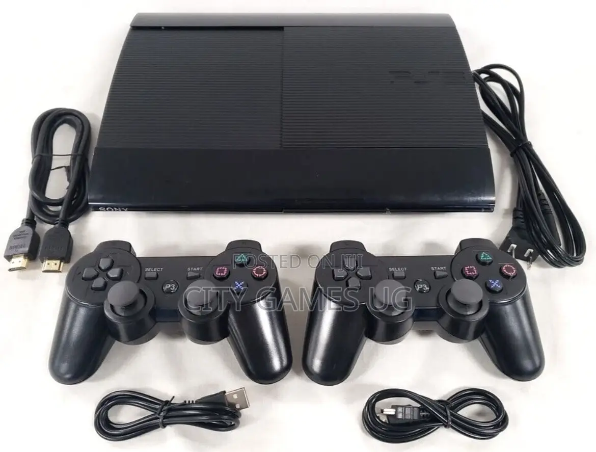Sony Playstation 3 Super Slim 250gb Ps3 Video Game Console 2 Pads