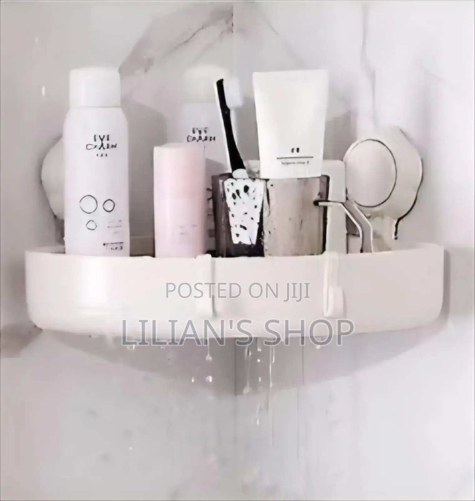 2pcs Suction Corner Storage Racks