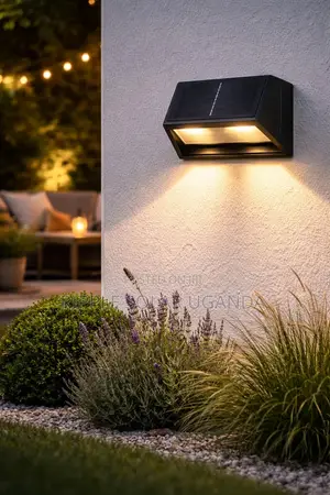 Led Solar Garden Wall Light Up Down Waterproof Modern Outdoor Lamp