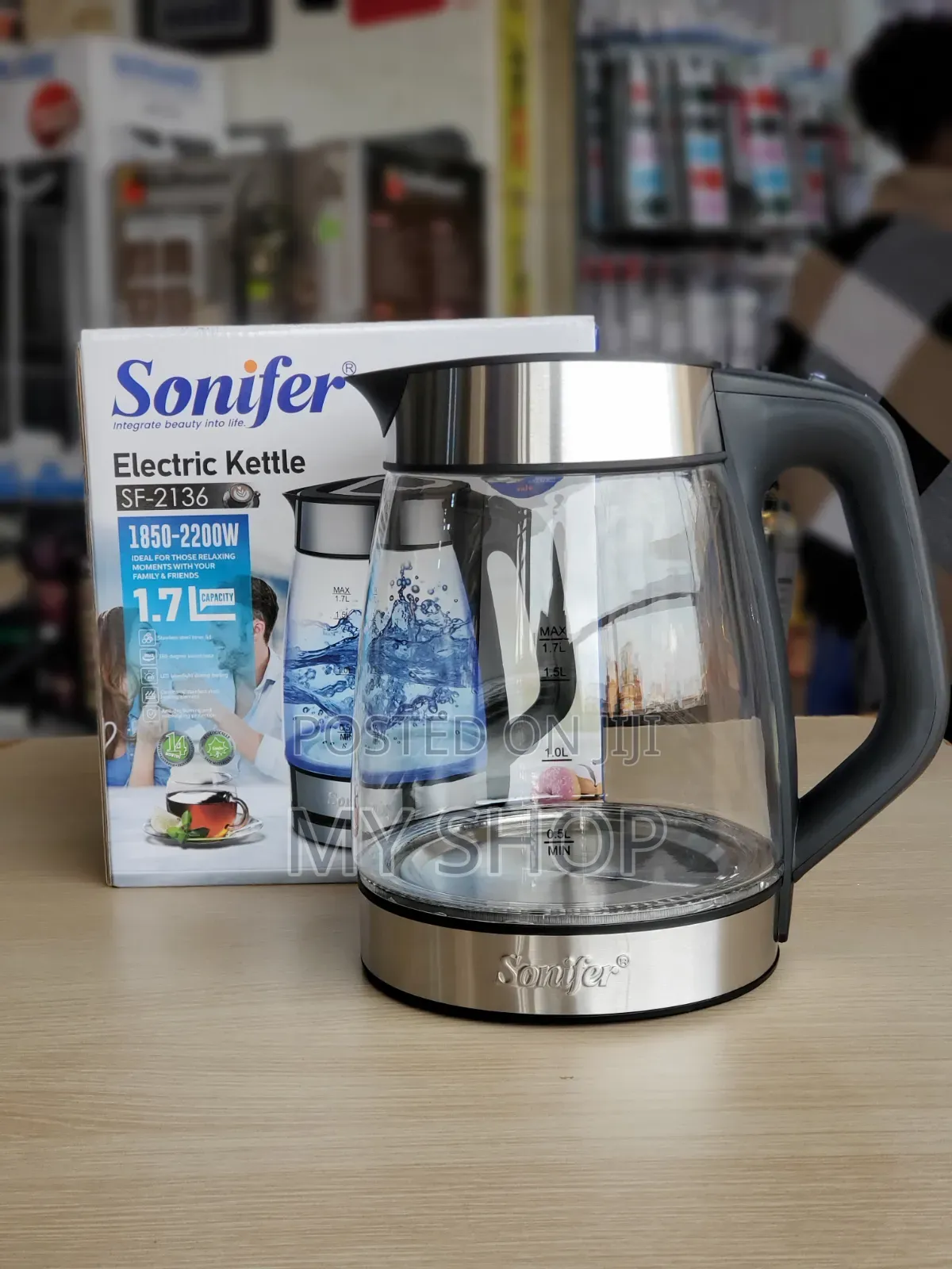 Sonifer New Glass Electric Kettle - Fast Boiling and Stylish Design