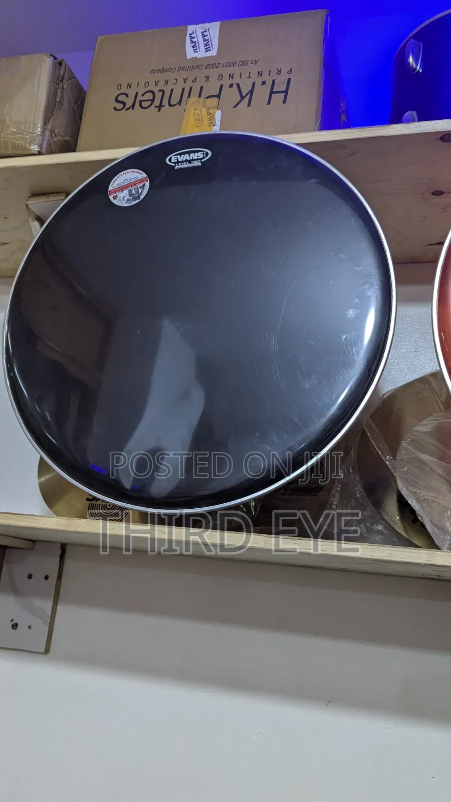 Black Bass Drum Skin