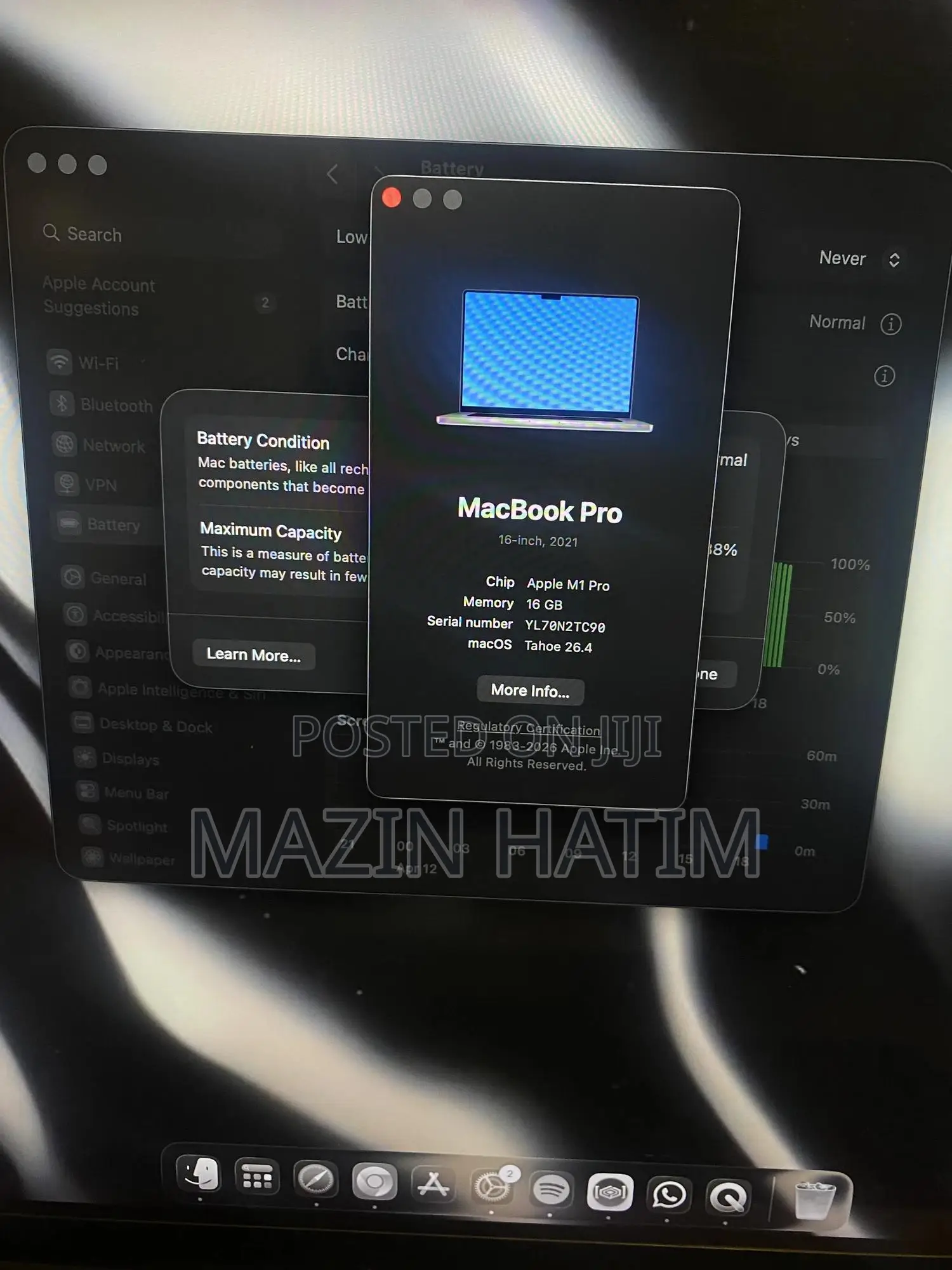 Laptop Apple MacBook Pro 2021 M1 16GB Apple M1 Pro SSD 512GB