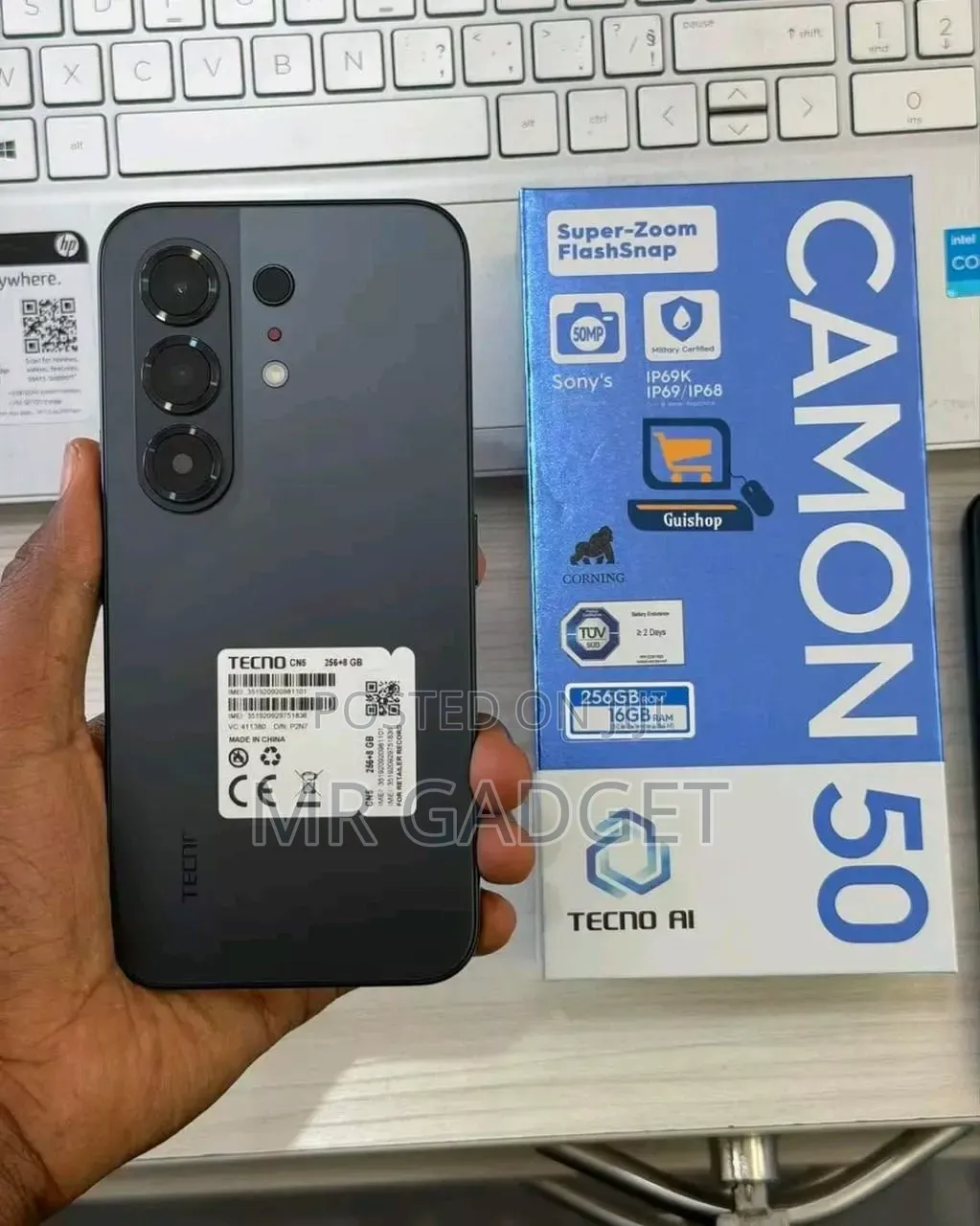 New Tecno Camon 50 256 GB Black