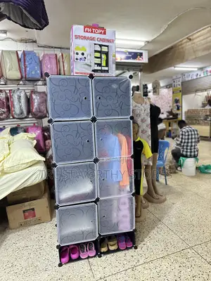 Kid’S Portable Wardrobe With Shoe Rack