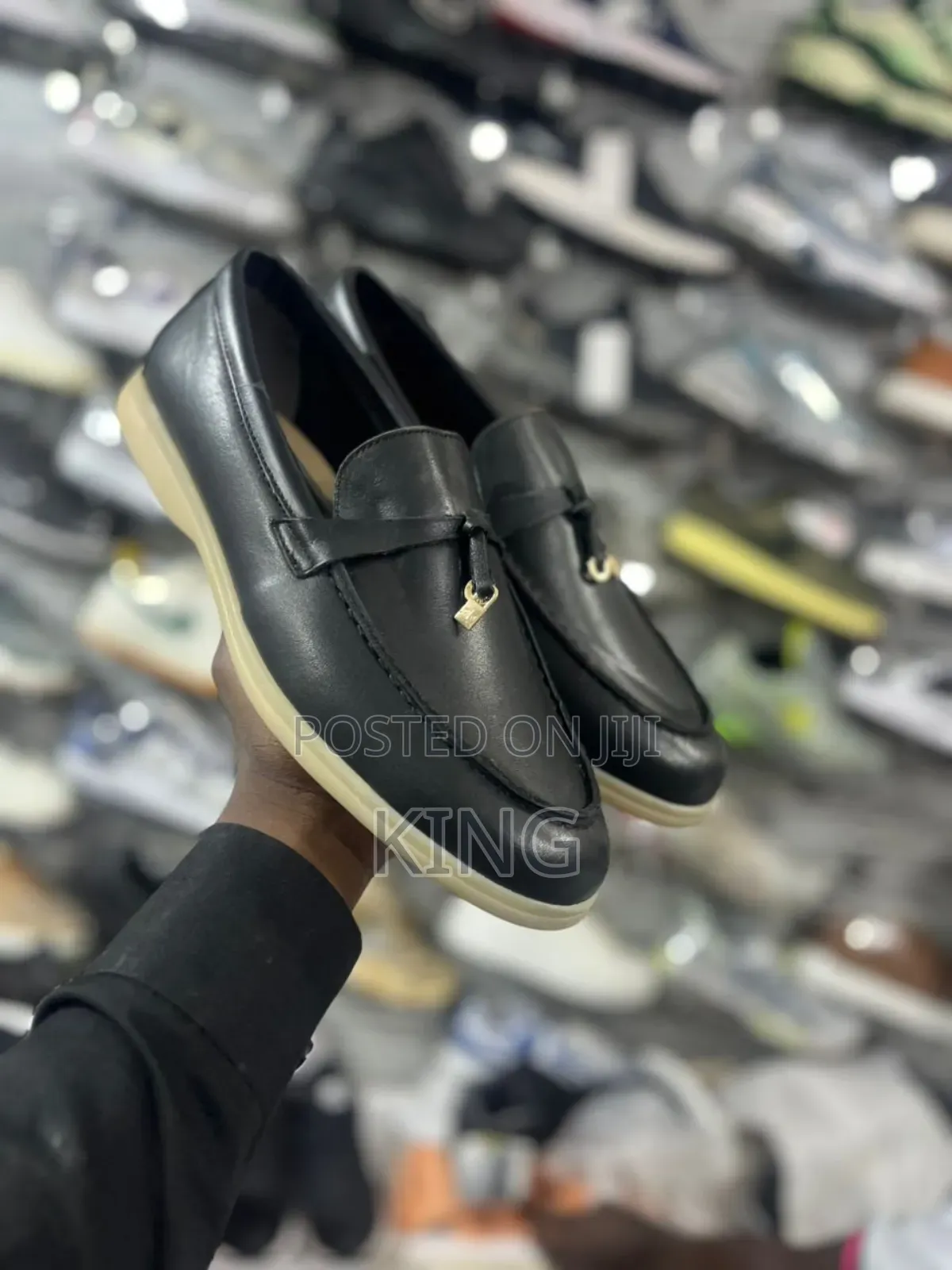 Iconic White Sole Loro Piana Leather Shoes