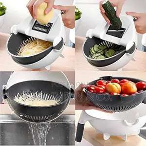 Multifunctional Vegetable Cutter With a Drain Basket