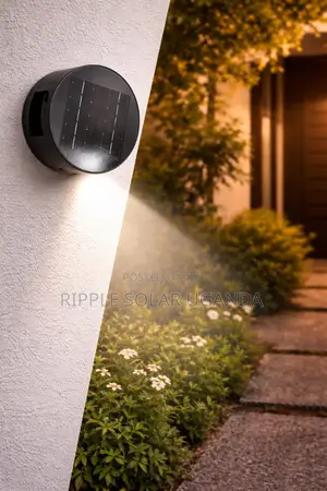 Round Solar Wall Light Waterproof Outdoor Gate Lamp