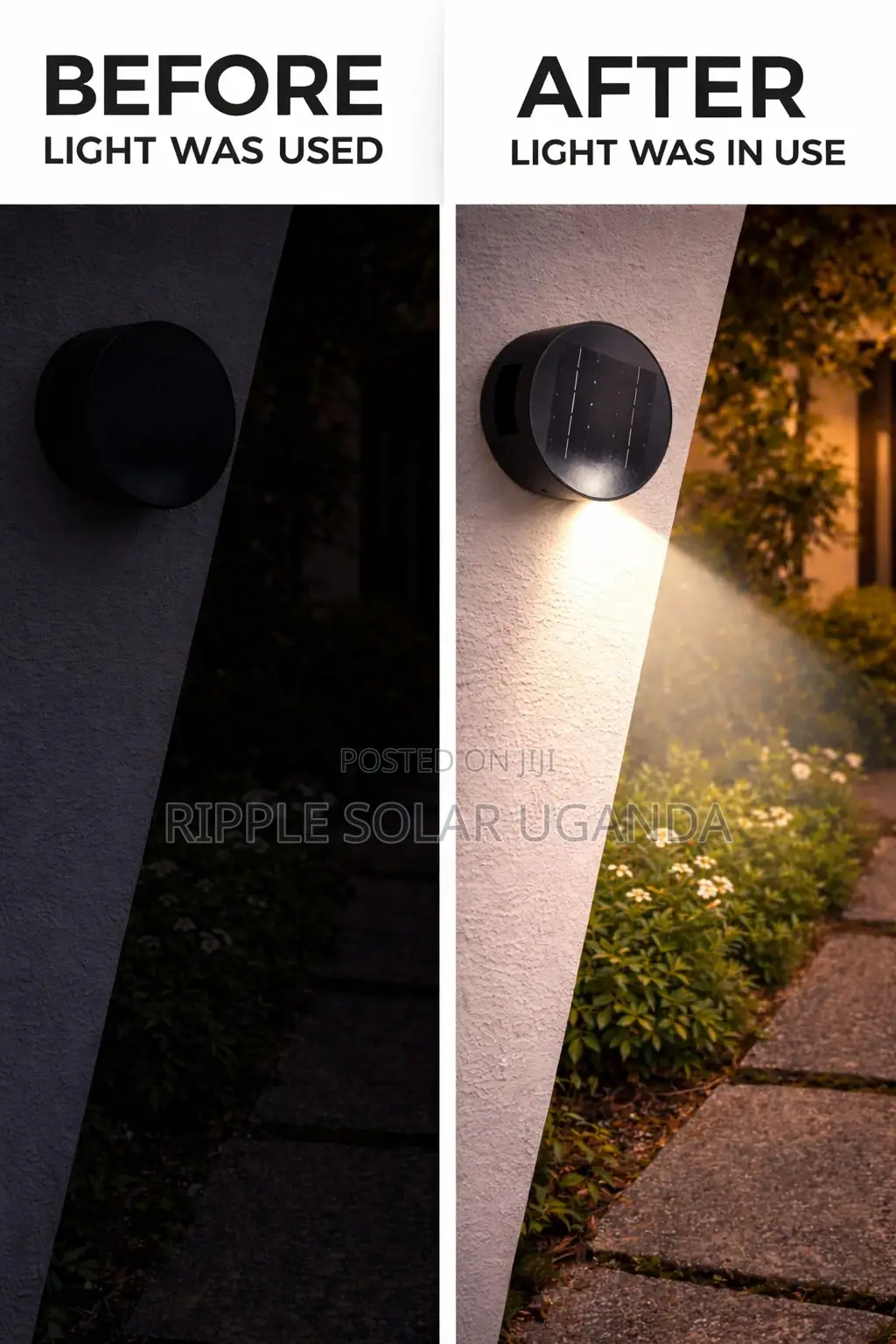 Round Solar Wall Light Waterproof Outdoor Gate Lamp