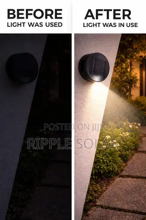 Round Solar Wall Light Waterproof Outdoor Gate Lamp