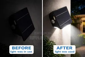 Solar Wall Light With Top Panel Motion Sensor Waterproof Outdoor Lamp