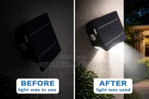 Solar Wall Light With Top Panel Motion Sensor Waterproof Outdoor Lamp
