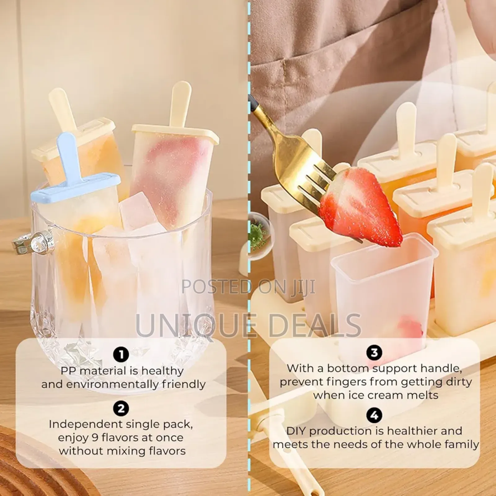 Popsicle Molds Set With Sticks,Ice Pop Molds