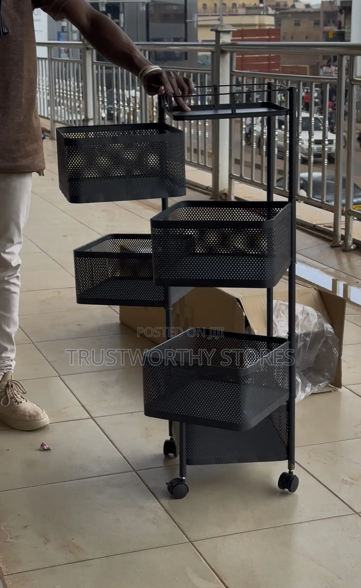 5 Layers Removed and Rotating Fruit and Vegetables Trolley