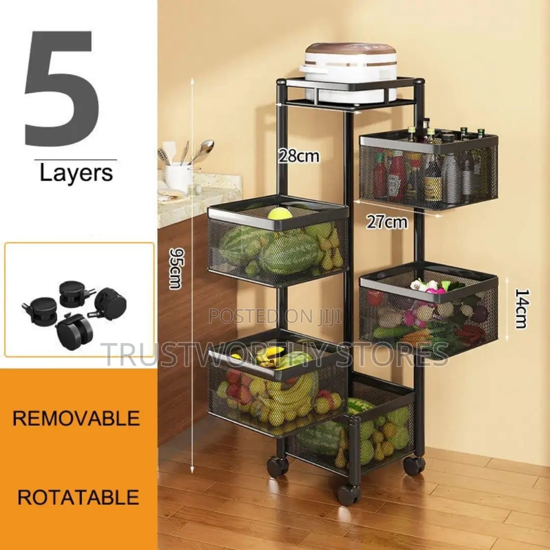 5 Layers Removed and Rotating Fruit and Vegetables Trolley