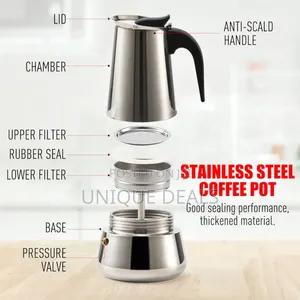 6 Cup Moka Pot Italian Coffee Maker Classic Stovetop Espresso Maker