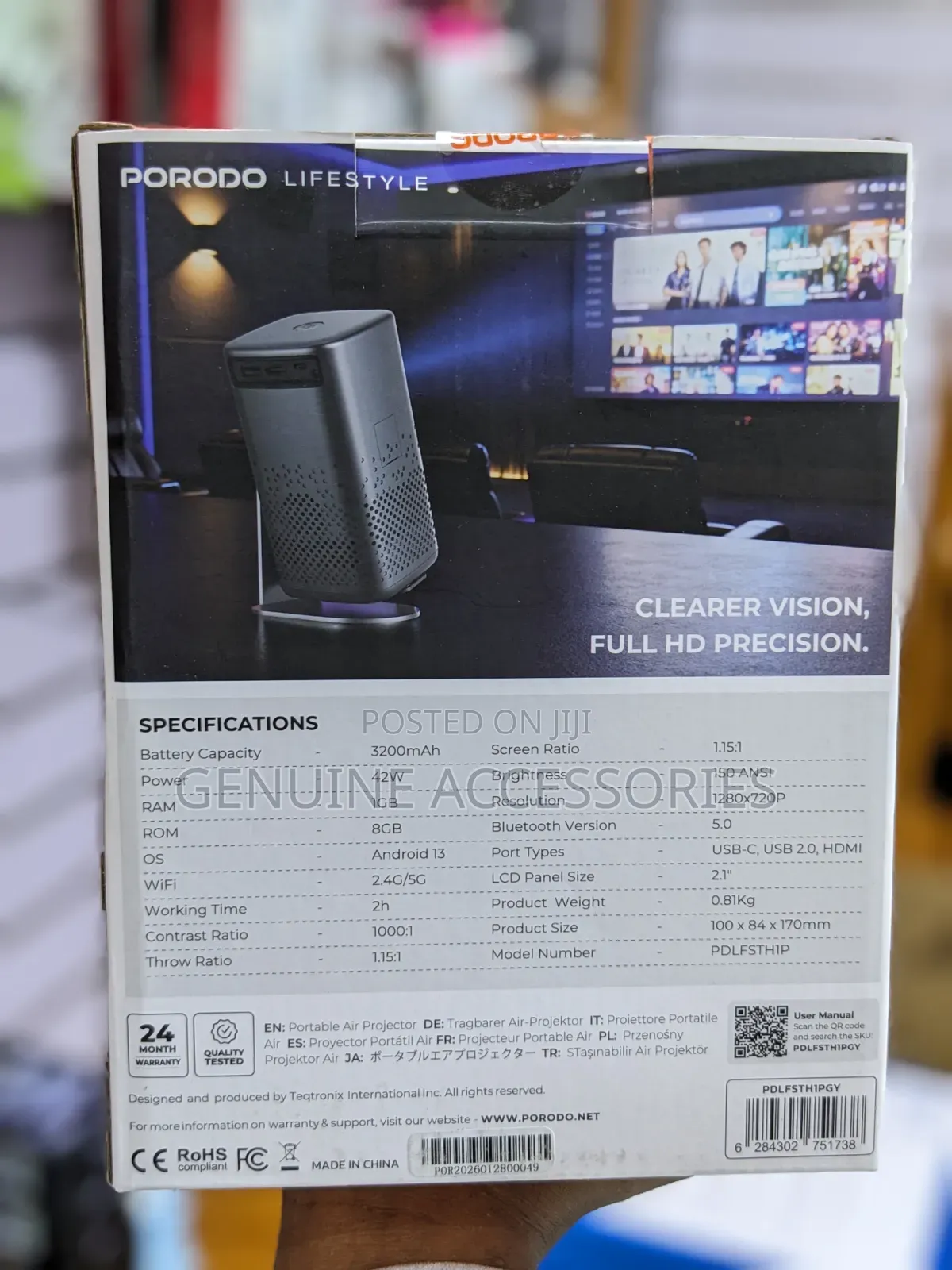 Porodo Lifestyle Gobo Portable Air Projector