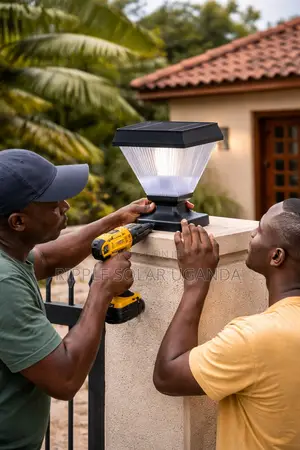 Solar Garden Post Light Waterproof Outdoor Fence Lamp