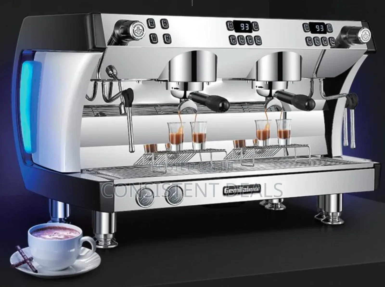 Commercial Semi Automatic Double Head Espresso Coffee Machine