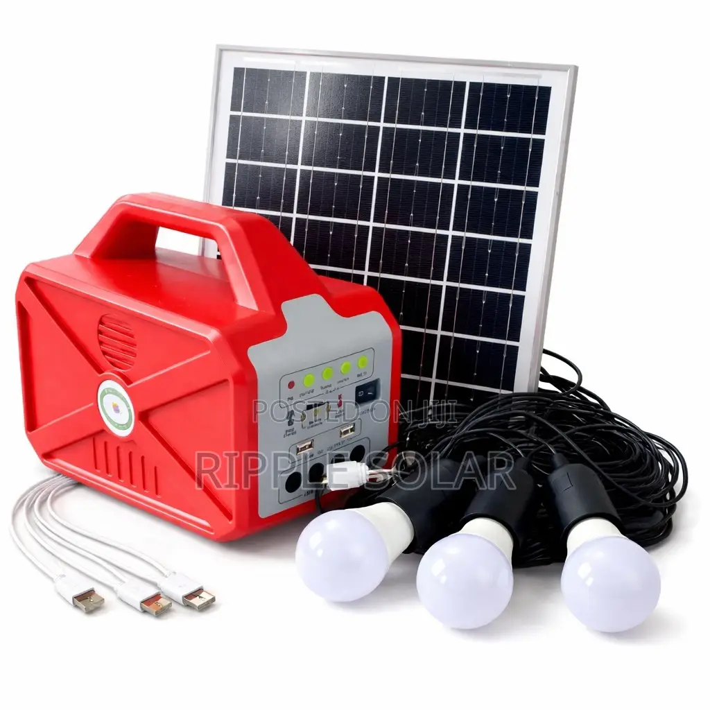 40w Portable Solar Home Lighting System Kit With Panel 3 Bulbs Kampala