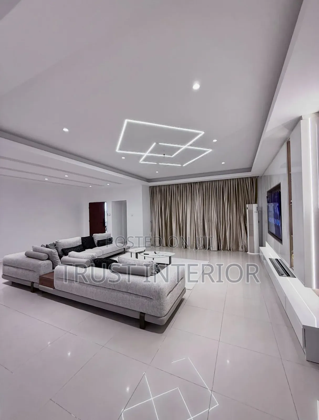Living Room Gypsum Ceiling 654