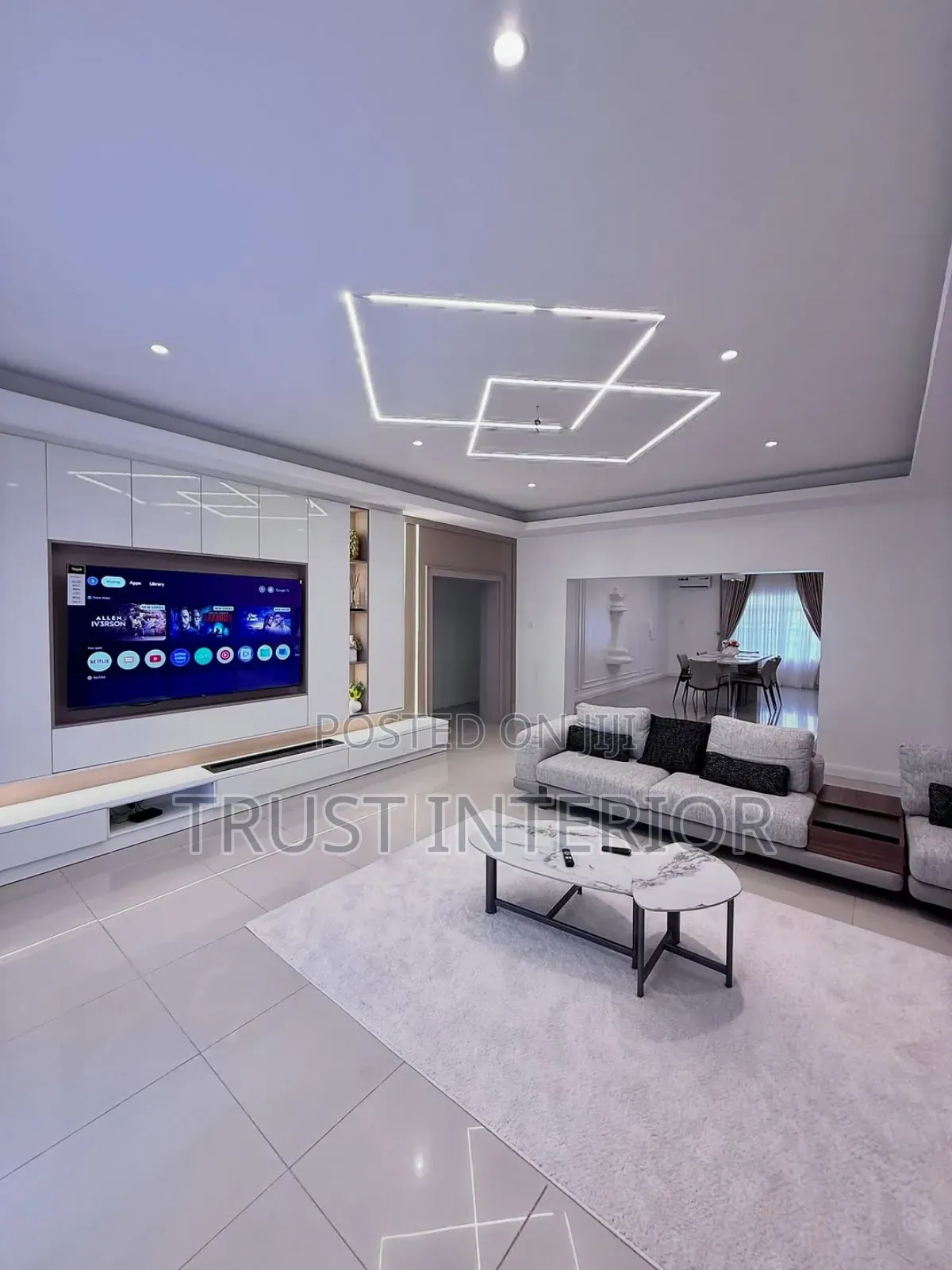 Living Room Gypsum Ceiling 654