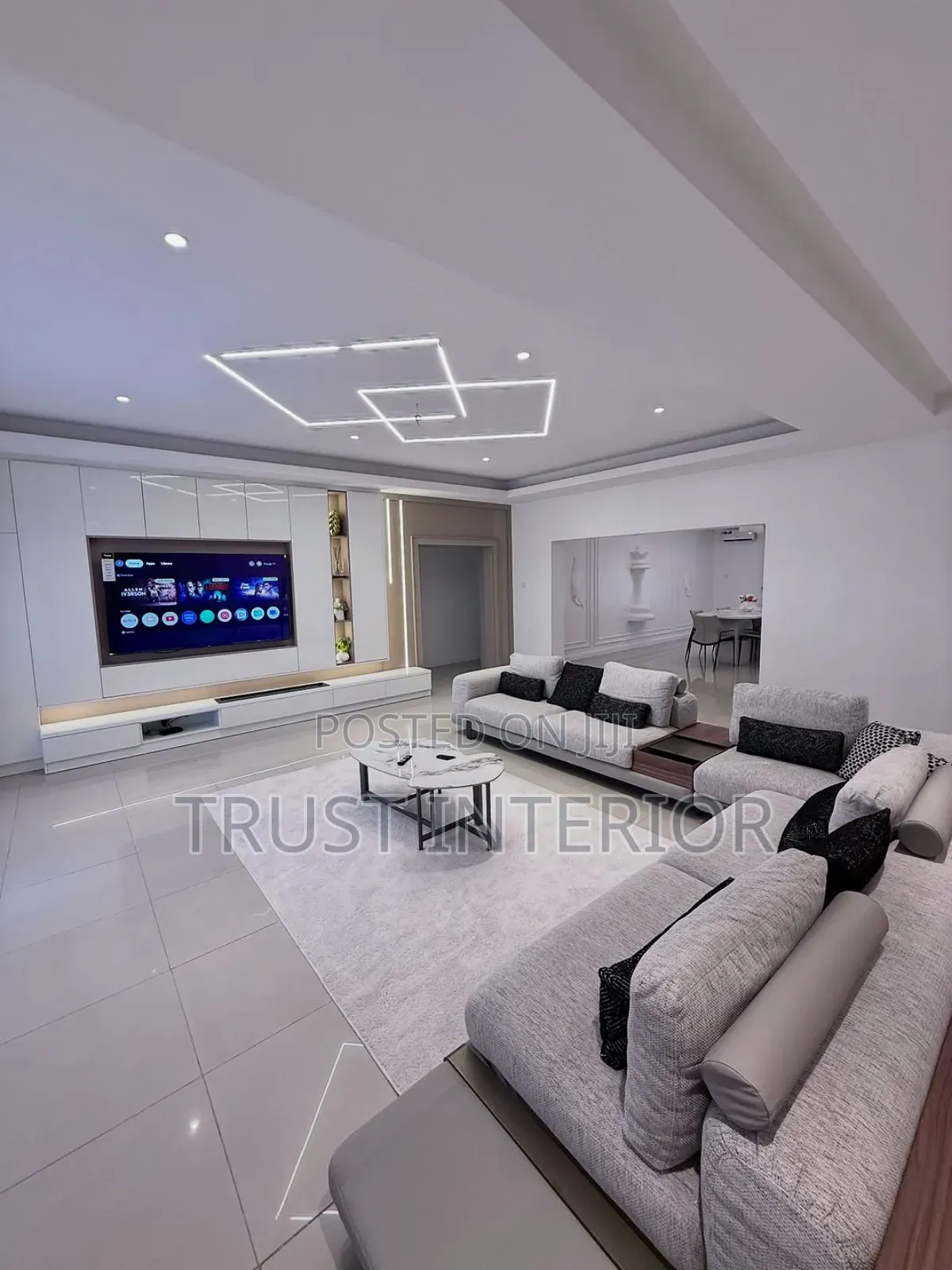 Living Room Gypsum Ceiling 654