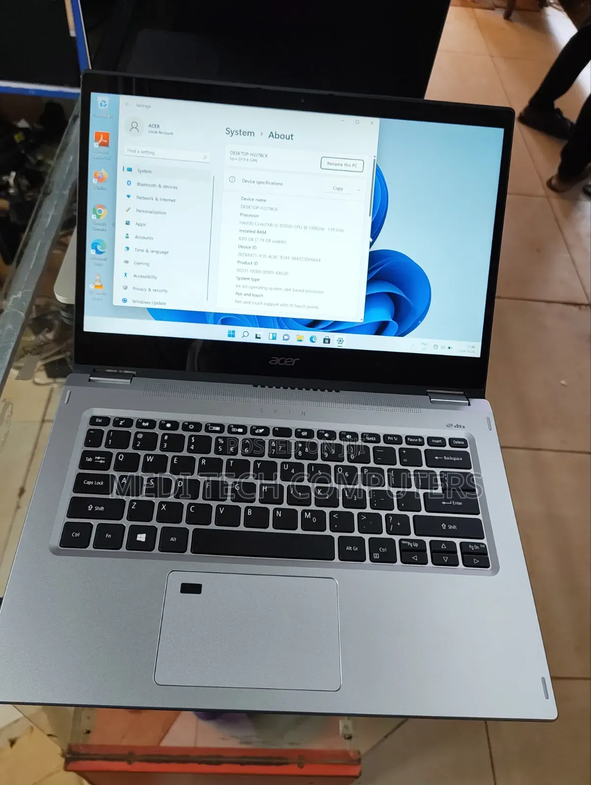 Laptop Acer Spin 3 8GB Intel Core i5 SSD 256GB