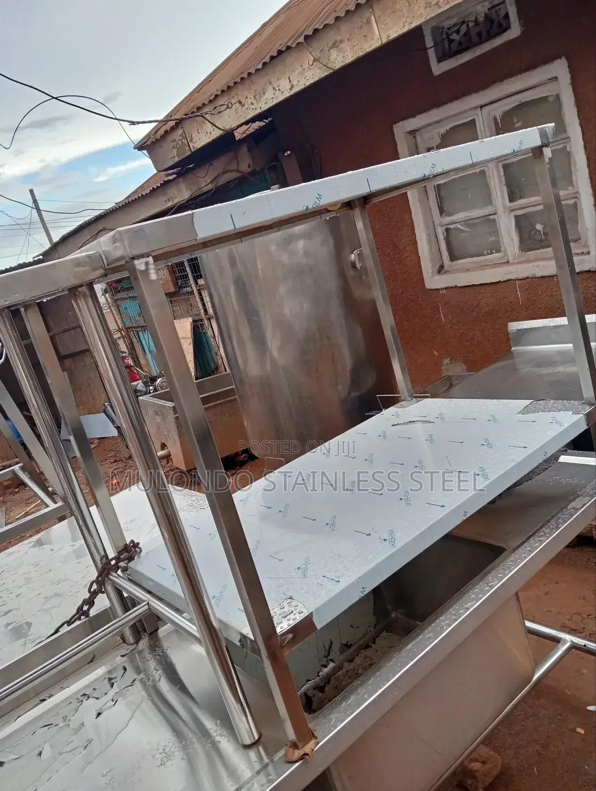 Stainless Steel Double Tray Woking Table