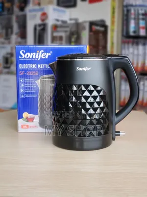 Sonifer Black Electric Kettle With a Stylish Design for Milk and Tea