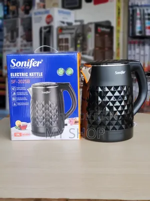Sonifer Black Electric Kettle With a Stylish Design for Milk and Tea