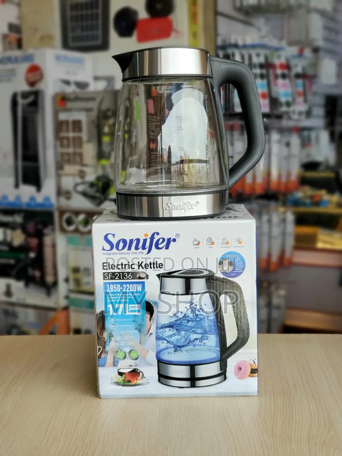Transparent Glass Kettle - Modern and Elegant Design