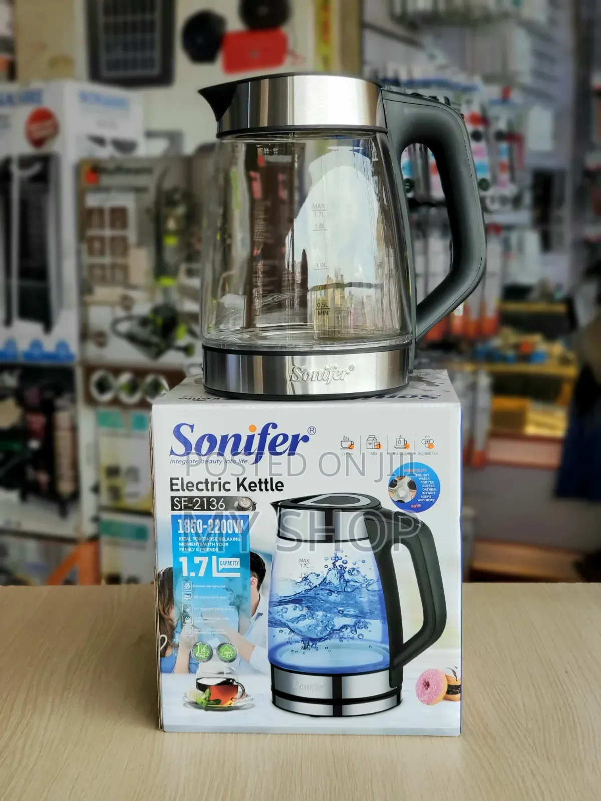 Transparent Glass Kettle - Modern and Elegant Design