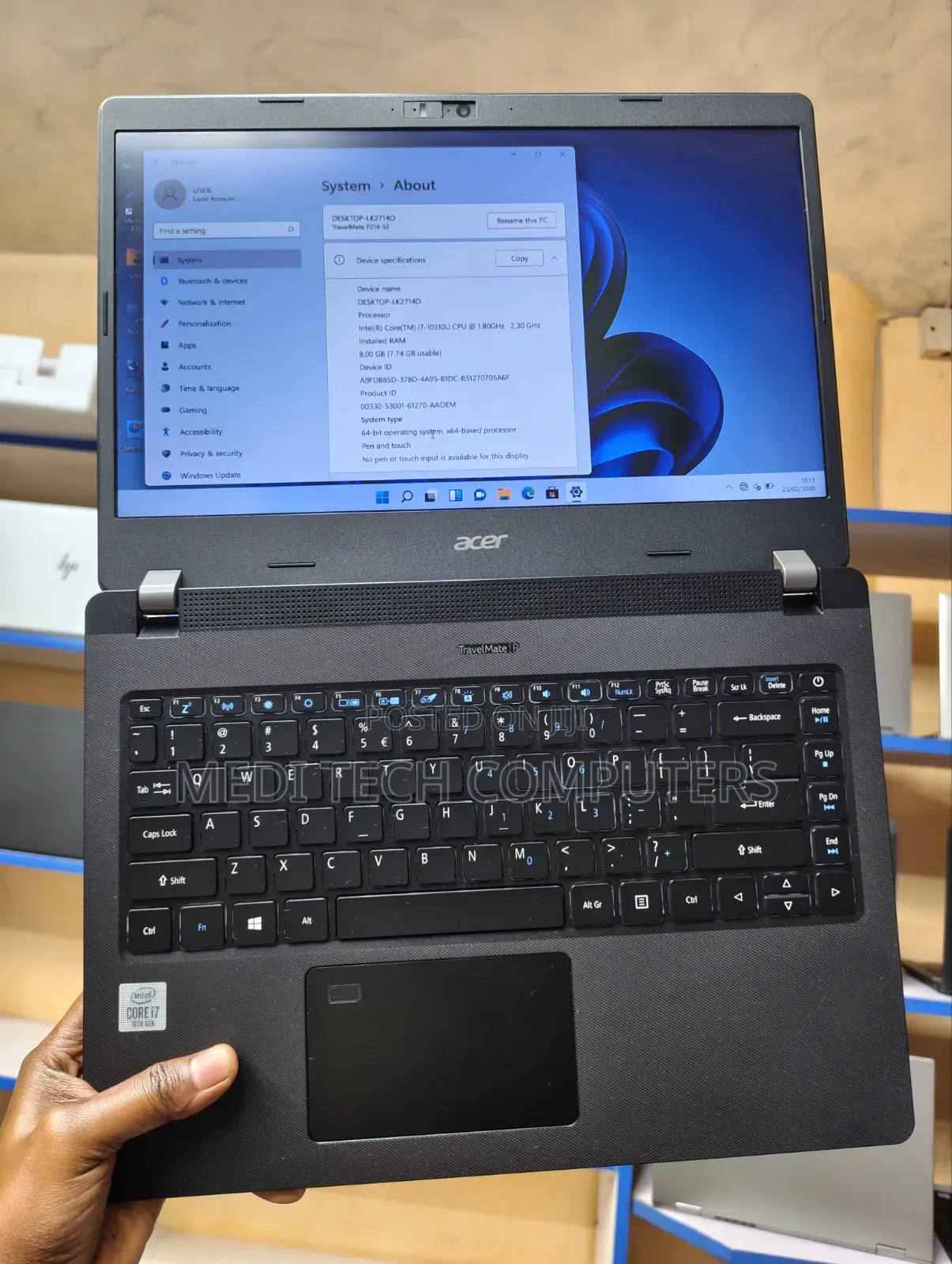 Laptop Acer TravelMate P2 8GB Intel Core i7 SSD 256GB