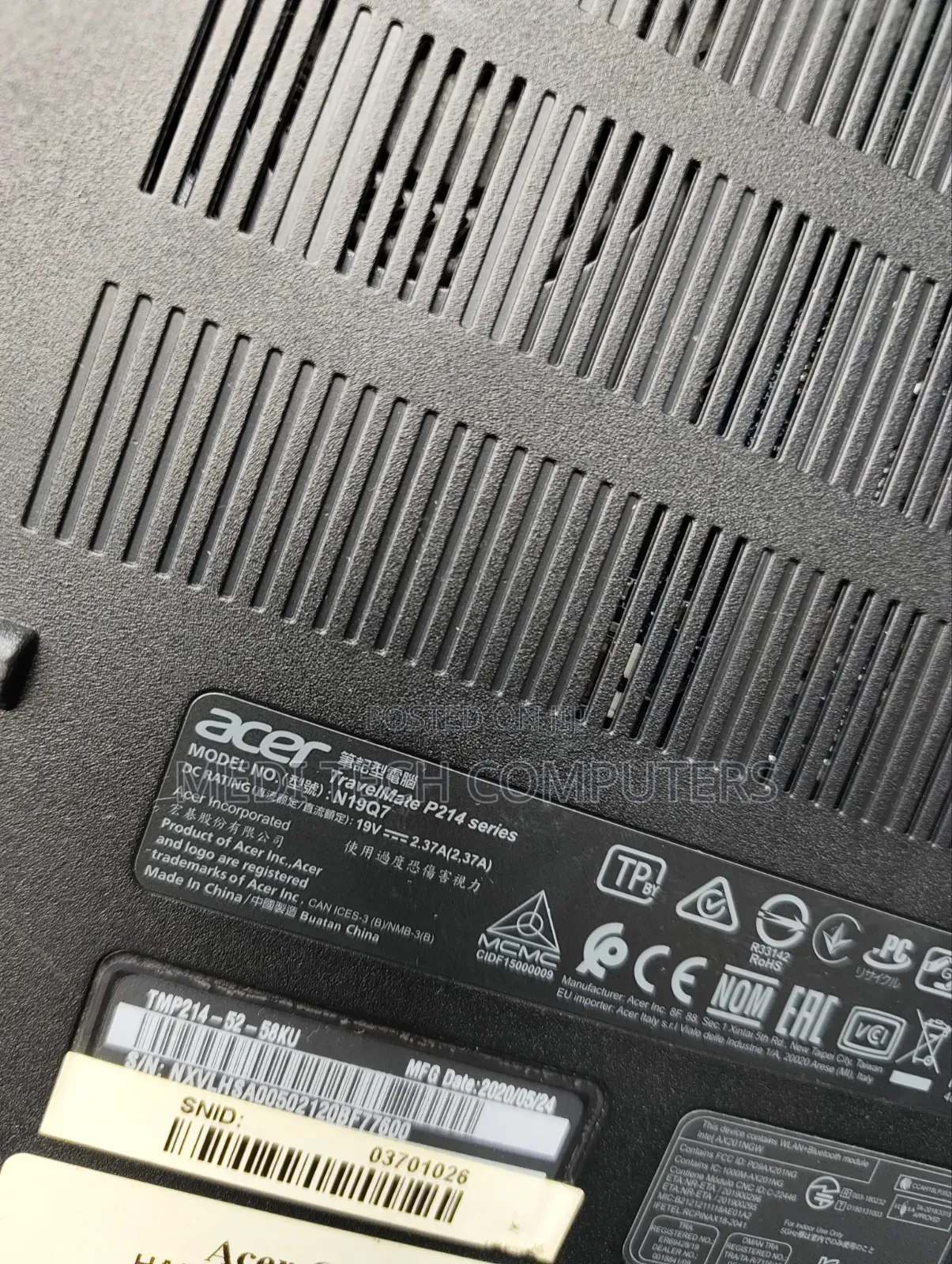 Laptop Acer TravelMate P2 8GB Intel Core i7 SSD 256GB