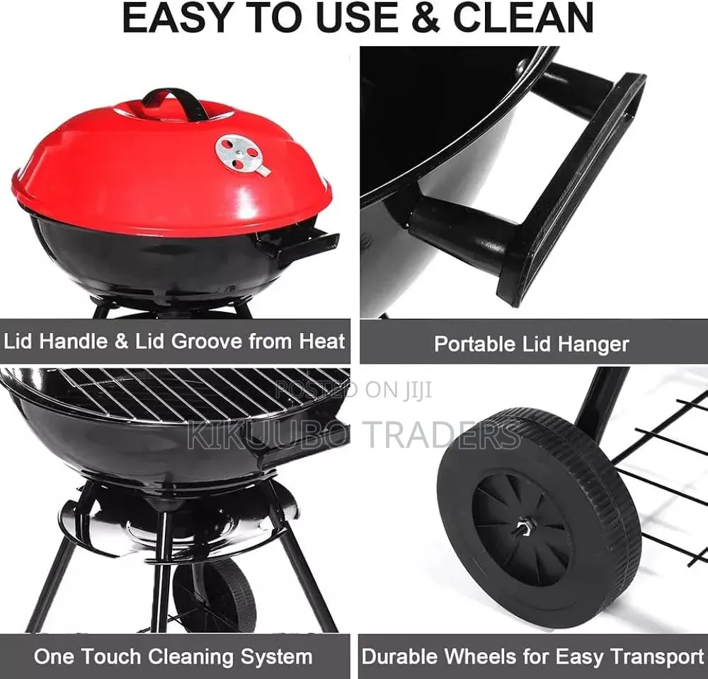 Portable Round Charcoal Barbecue.