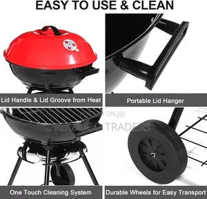 Portable Round Charcoal Barbecue.
