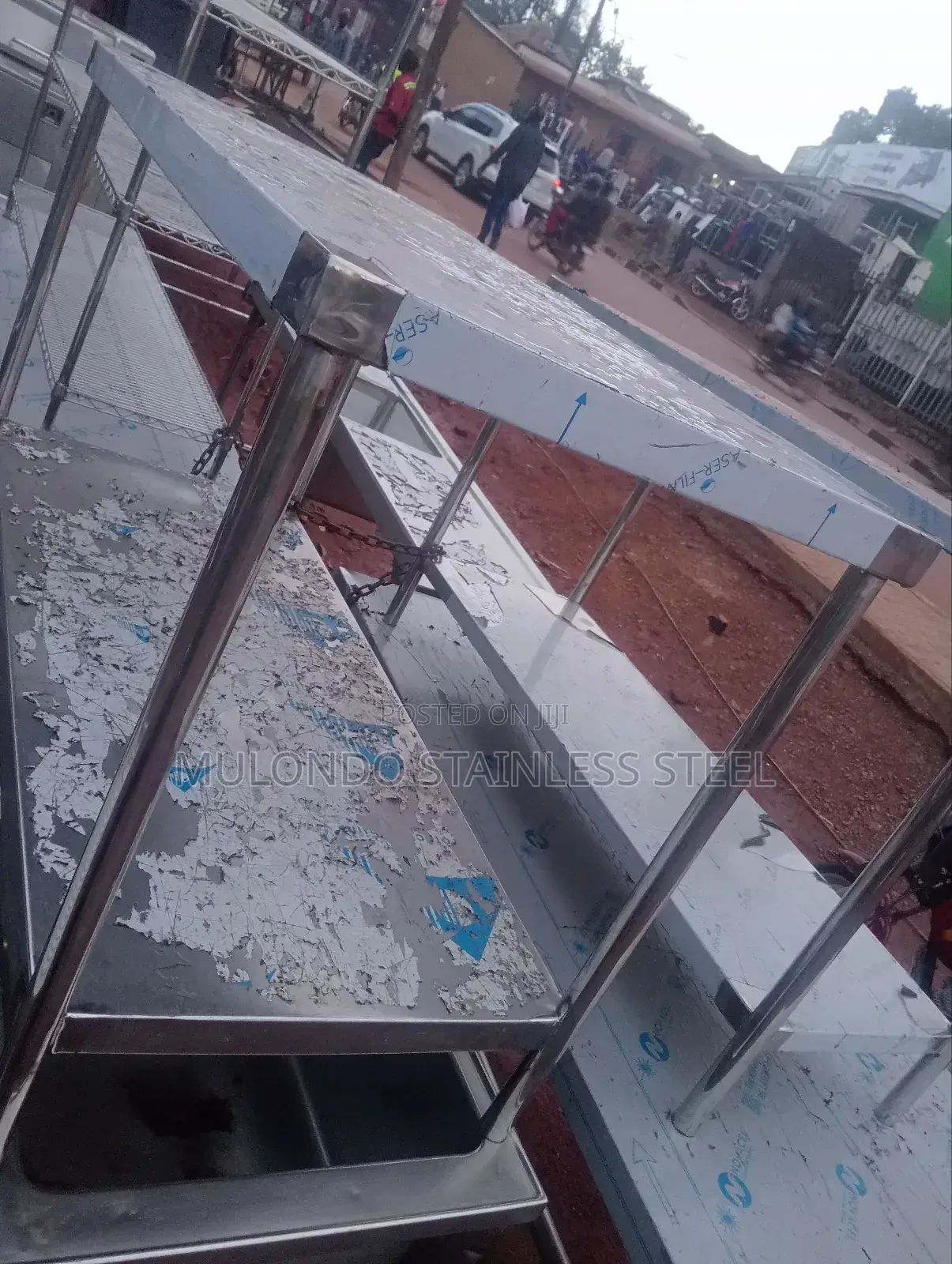 Commercial 2_ Tray Stainless Steel Working Table