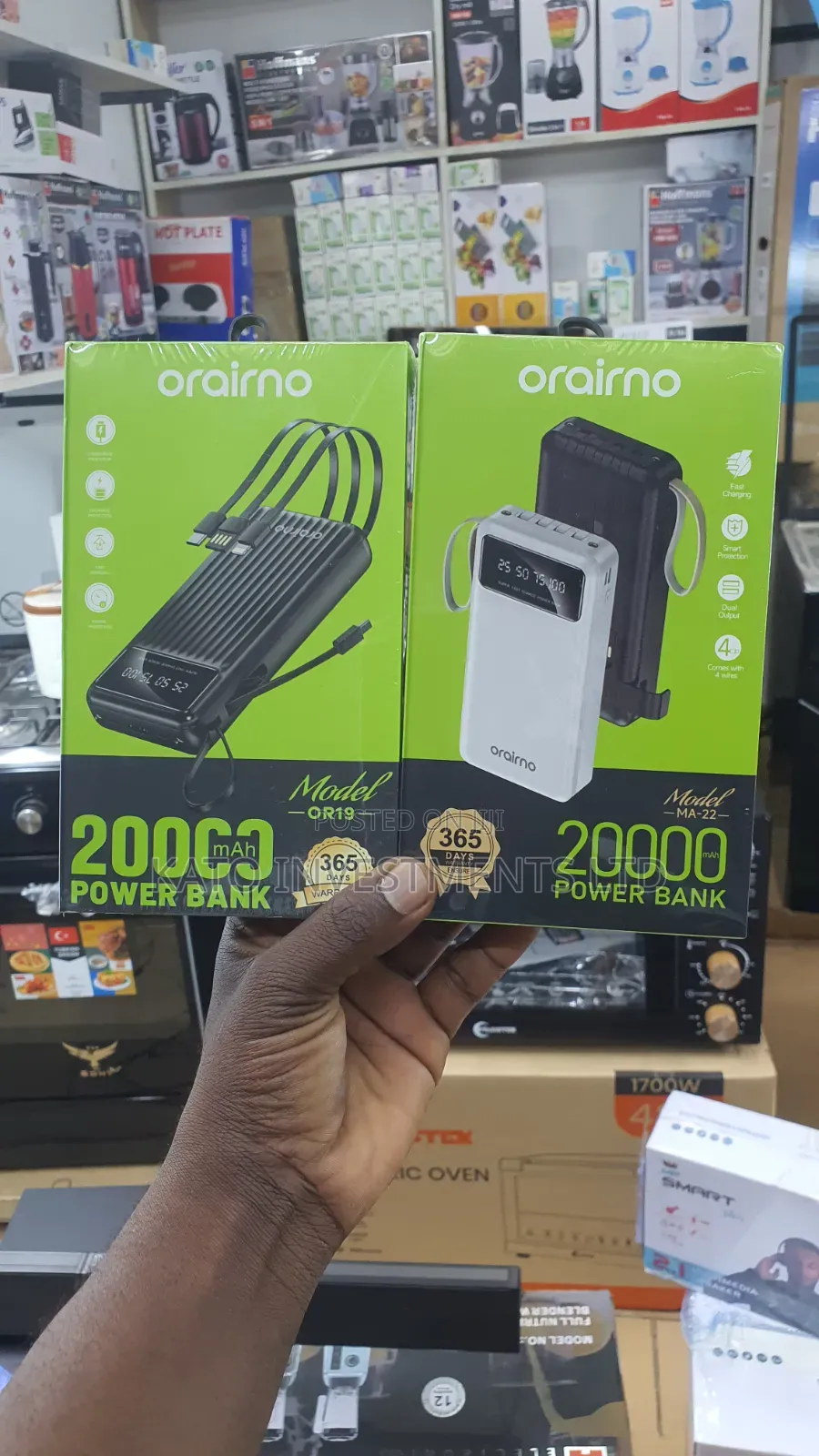 Oraino 20000mah Power Bank Fast Charger
